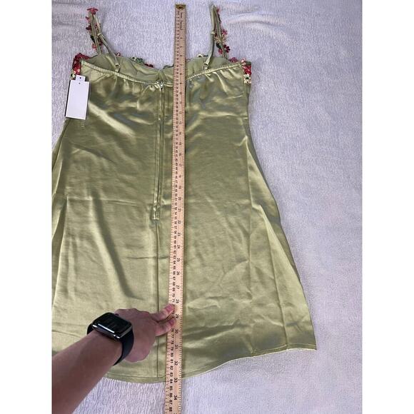 Xtraordinary Floral applique mini going out dress Size Large Fairy Tik Tok - Picture 10 of 13